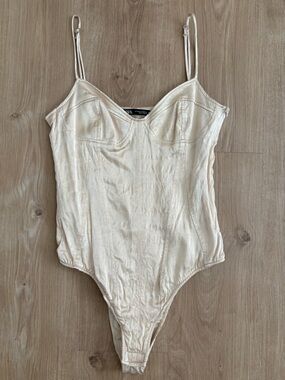 Zara Cream Tonal Bodysuit